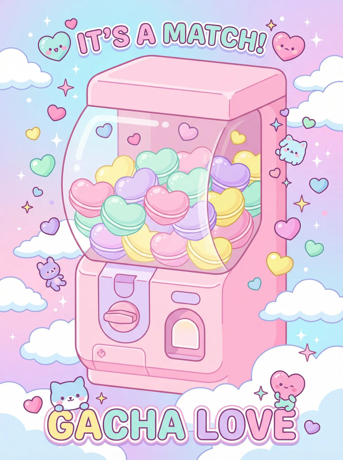 糖心视频 甜蜜配对 - 粉彩扭蛋机背景